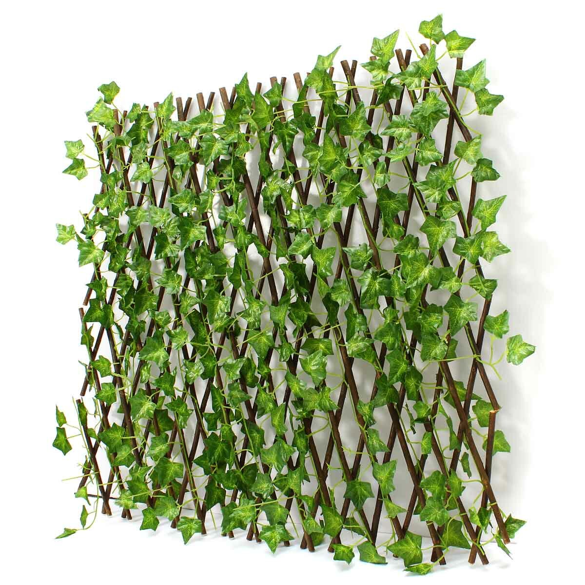 70CM Stretchable Artificial Faux Ivy Leaf Privacy Fence Screen Hedge Decor Panels Garden Outdoor