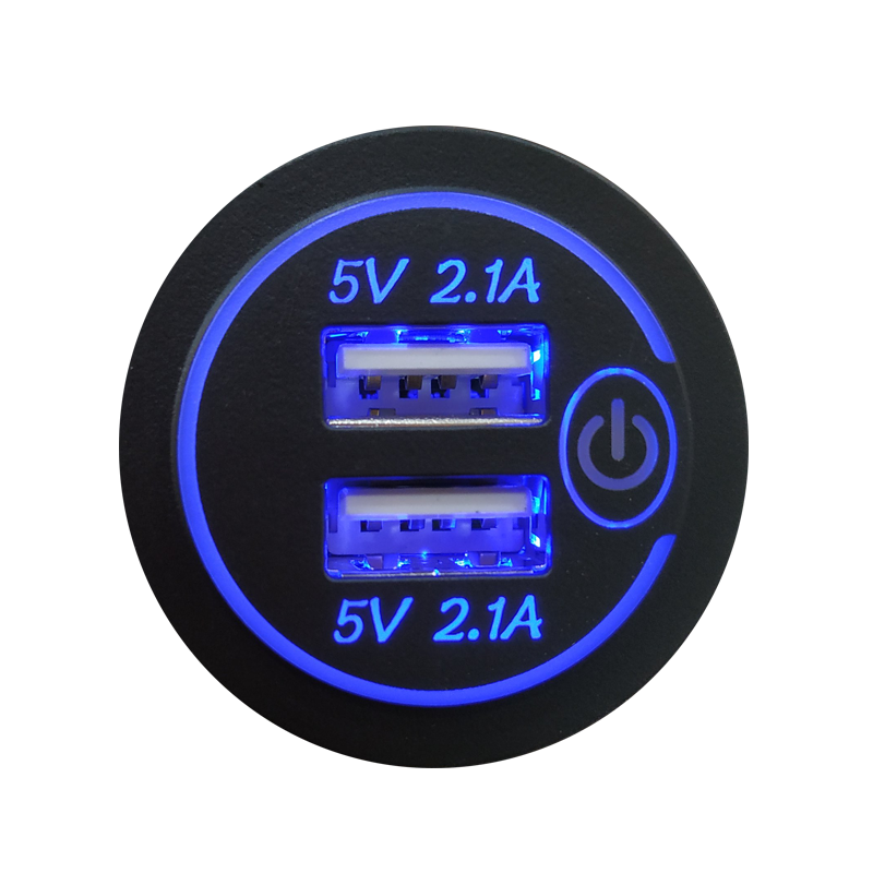 12-24V Universal 4.2A Dual USB Charger Socket Power Outlet Voltmeter for Car Boat Motorcycle Marine RV Wire Fuse DIY Kit