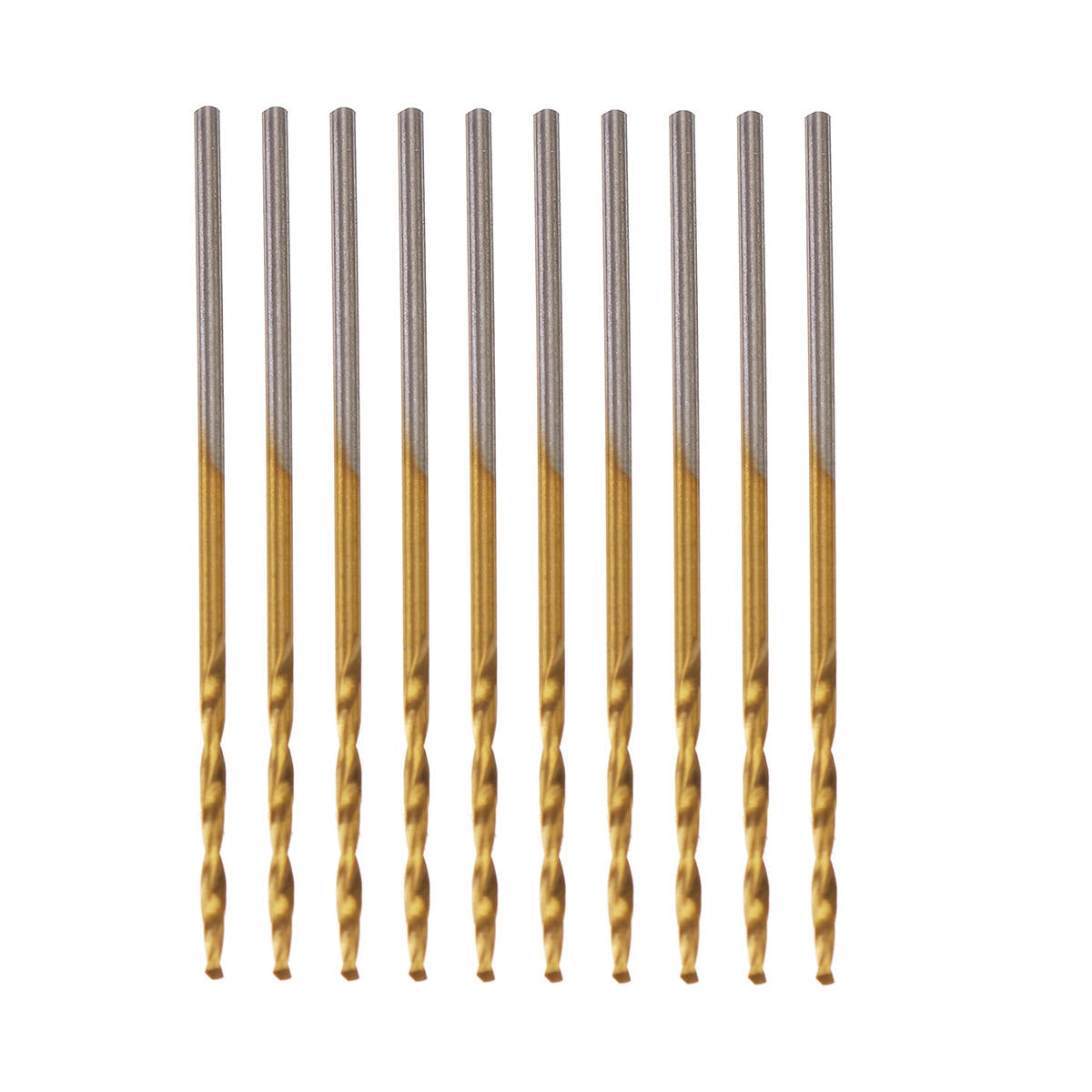 50pcs Titanium Coated High Speed Steel Twist Drill Bit1/1.5/2/2.5/3mm BitWoodworking