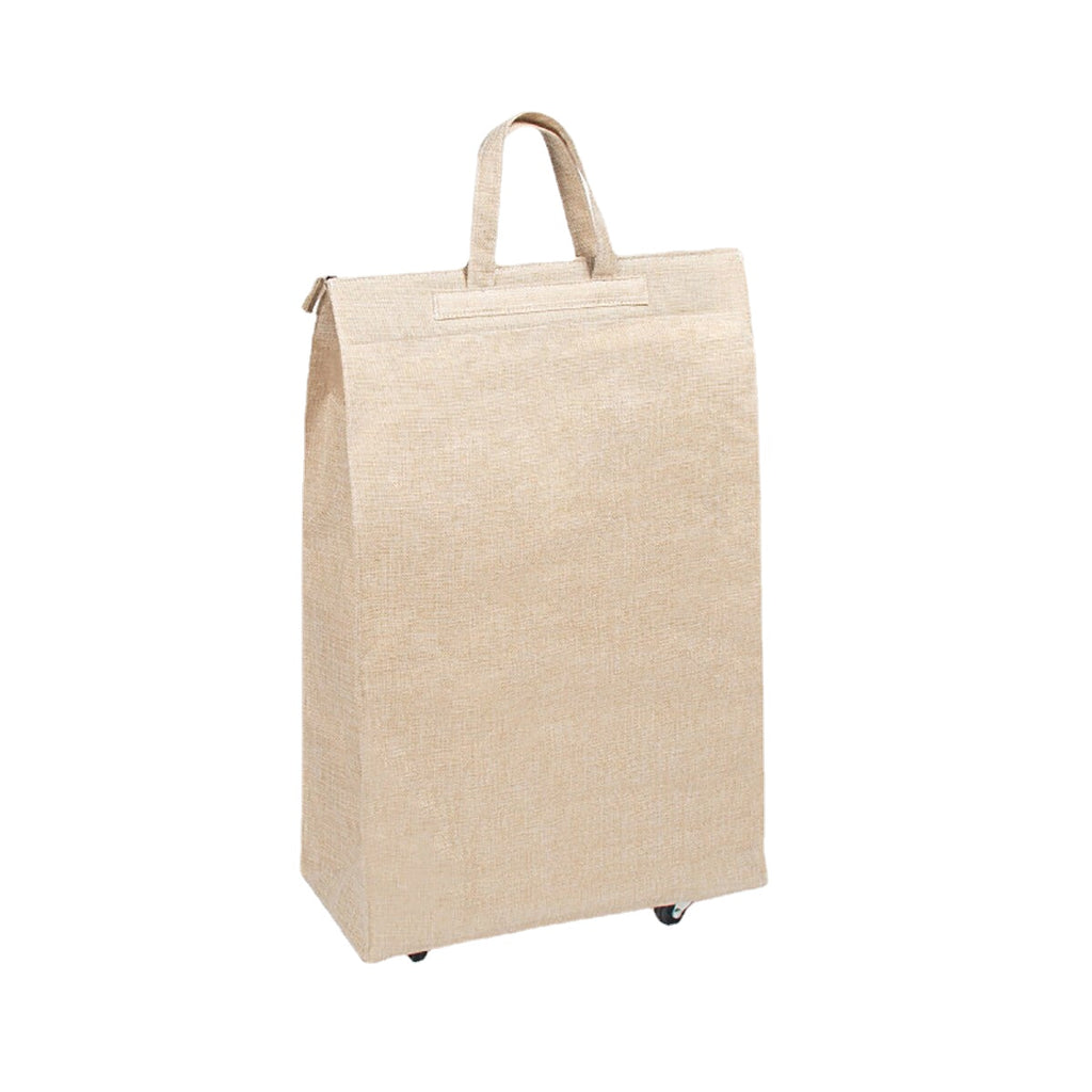 2 In 1 Pulley Bag Shopping Bag Portable Luggage Bag Camping Travel Storage Handbag