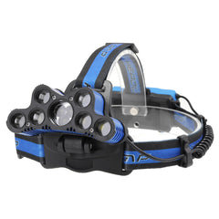 9xT6 LED Headlamp USB Rechargeable 6 Modes Bike Headlight 18650 Torch Lamp Outdoor Night Cycling Work Light