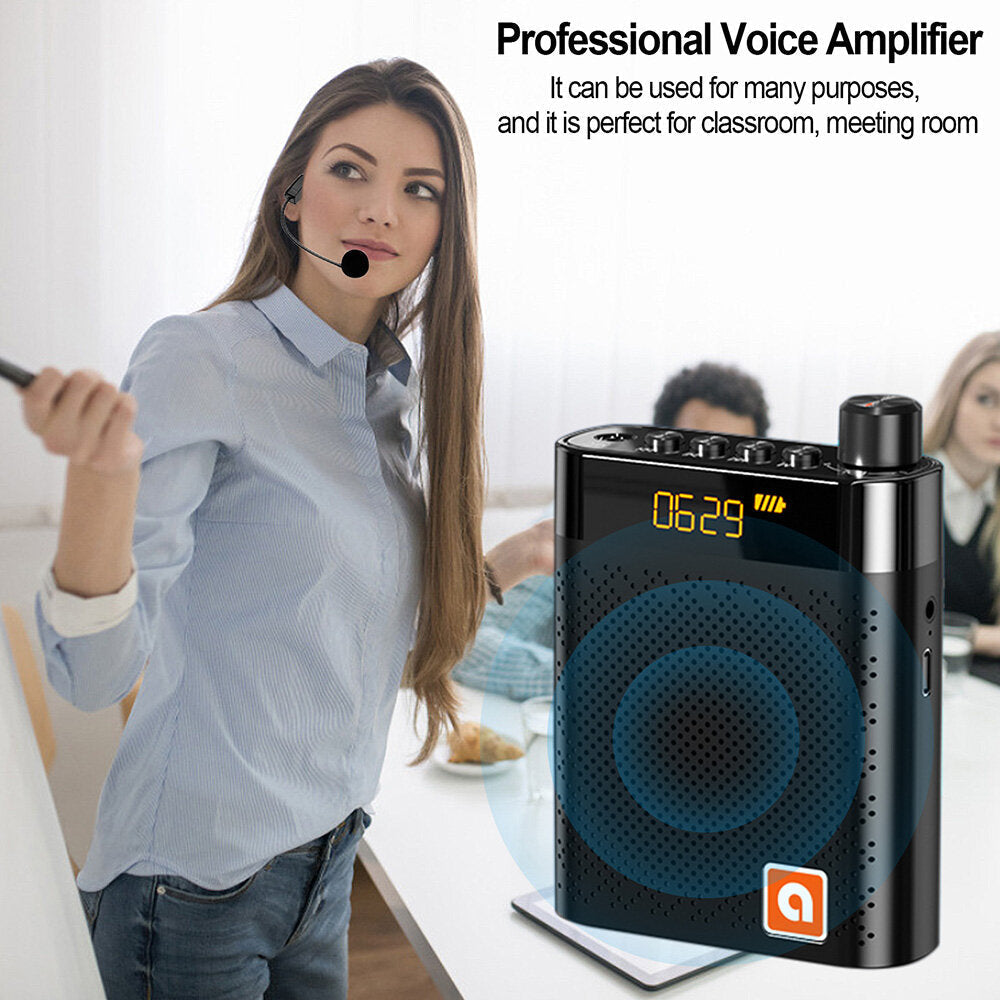 Portable Bluetooth 5.0 Speaker Professional Voice Amplifier with Microphone FM Radio Sound 2000mAh Battery Life