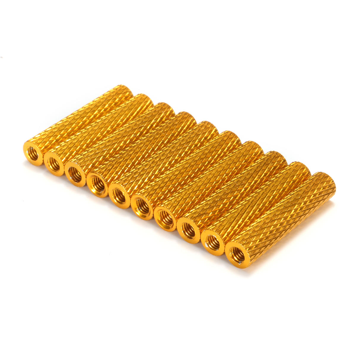 M3AS17 50Pcs M3 25mm Knurled Standoff Aluminum Alloy Anodized Spacer