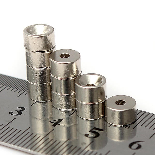 10pcs N50 Disc Rare Earth Neodymium Magnets 7mmx4mm Countersunk Hole