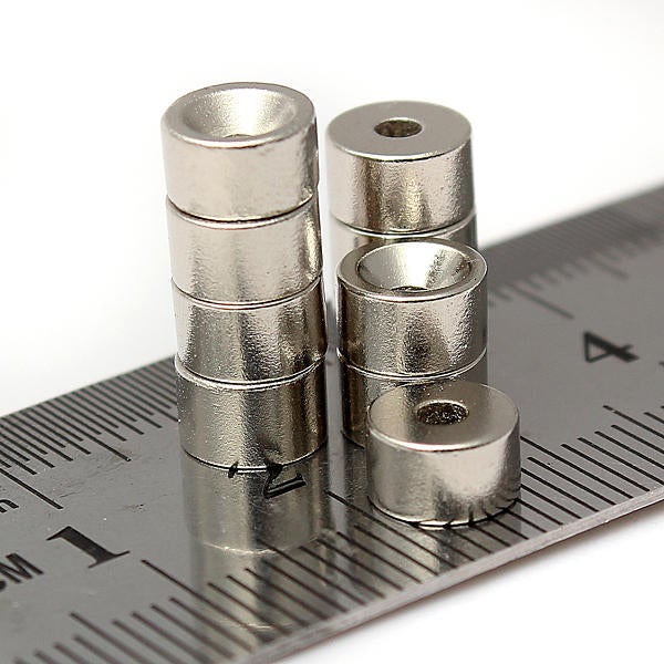 10pcs N50 Disc Rare Earth Neodymium Magnets 7mmx4mm Countersunk Hole