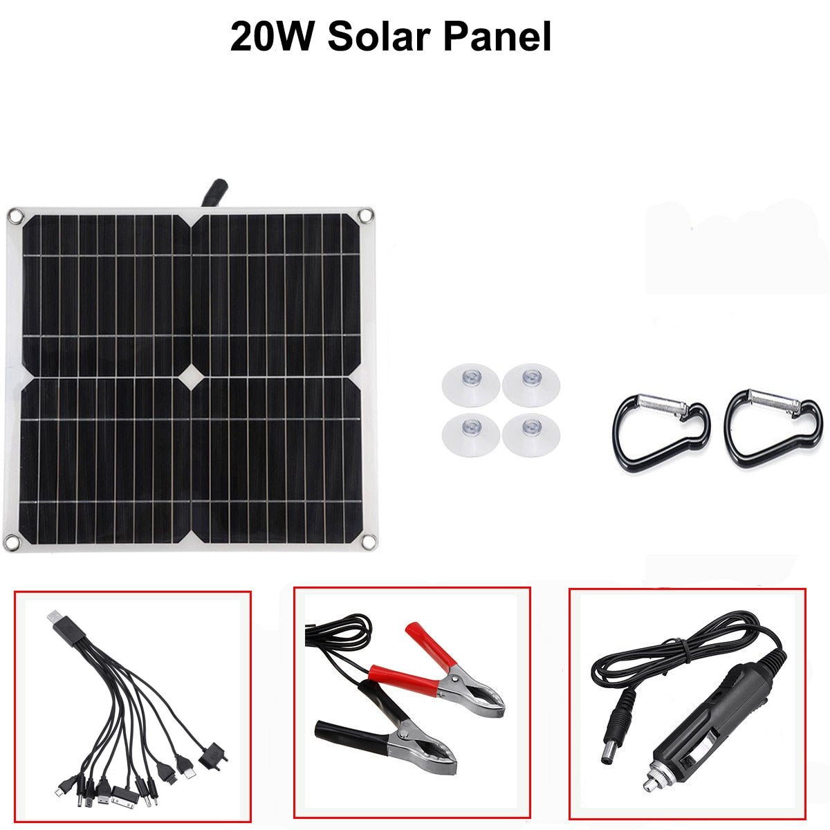 20W Solar Panel USB 5V DC 12V With 10/20/30A Controller Flexible Solar cells for Car Yacht Battery Charger Camping Waterproof