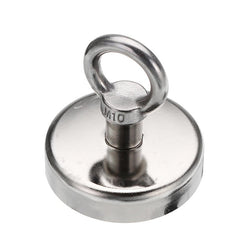 75x80mm 165kg Neodymium Recovery Magnet Metal Detector Eyebolt Circular Ring