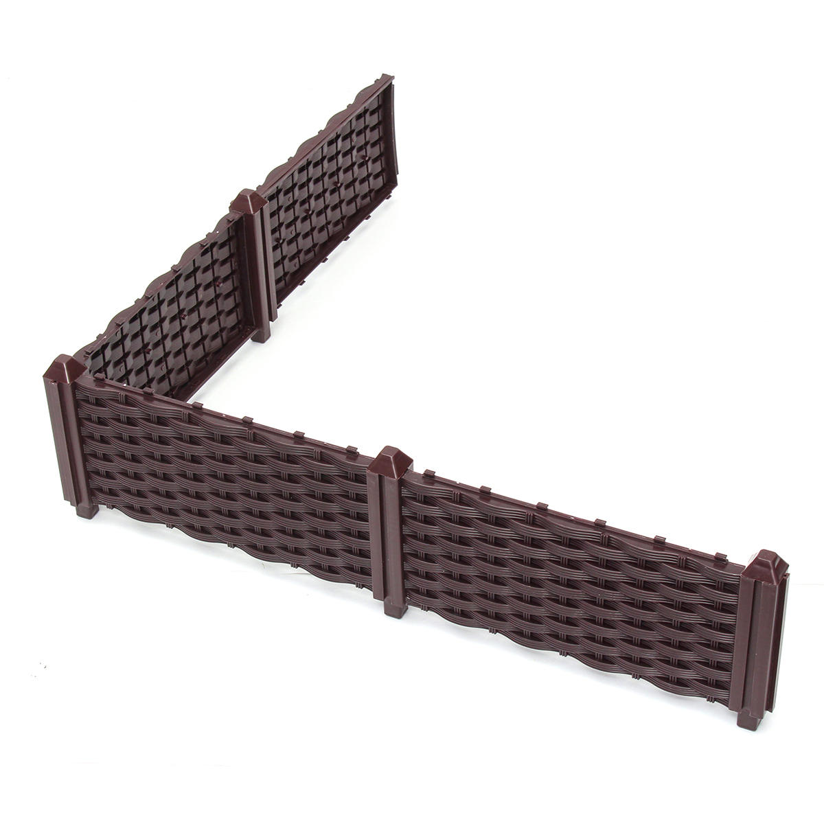 DIY Raised Garden Bed Planter Kit Flower Assembly Square Box Planting Grow Box 4 Side Panel w/ 4 Stakes