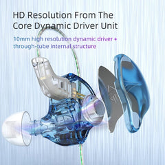 Dynamic In-Ear Earphones Monitor Hi-Fi Bass 3.5mm Wired Earphone Sport Music Headphones with Detachable Cable
