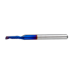 10pcs 3.175 Shank 2mm Blue Coated Single Flute End Mill Spiral CNC Milling Cutter
