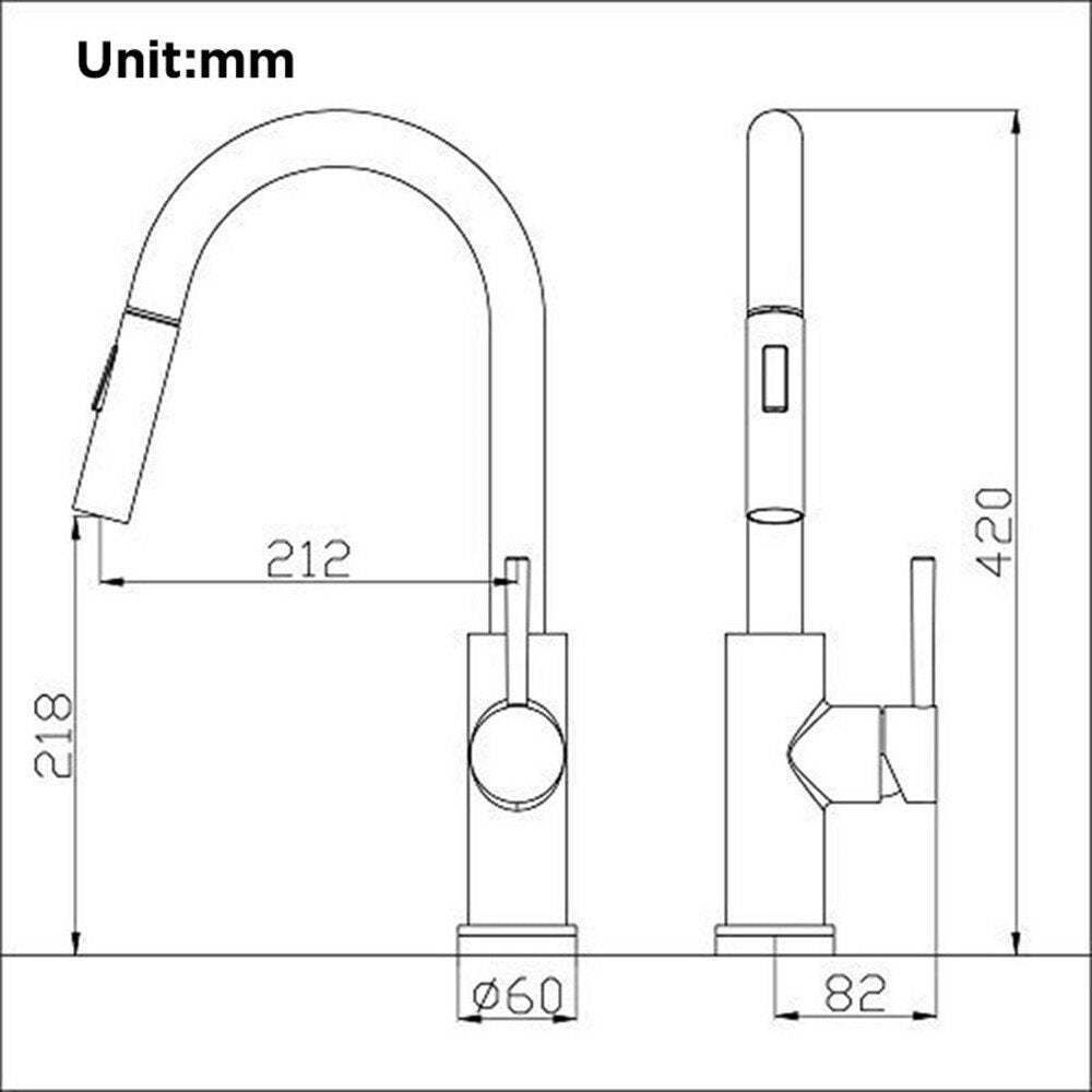 Brushed Gold Stainless Steel Kitchen Sink Faucets Mixer 360 Rotation Smart Touch Sensor Pull Out Hot Cold Water Tap Crane