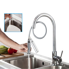 Pull Out Kitchen Faucet Brass Sprayer Chrome Tap Swivel 360 Degree Sink Mixer