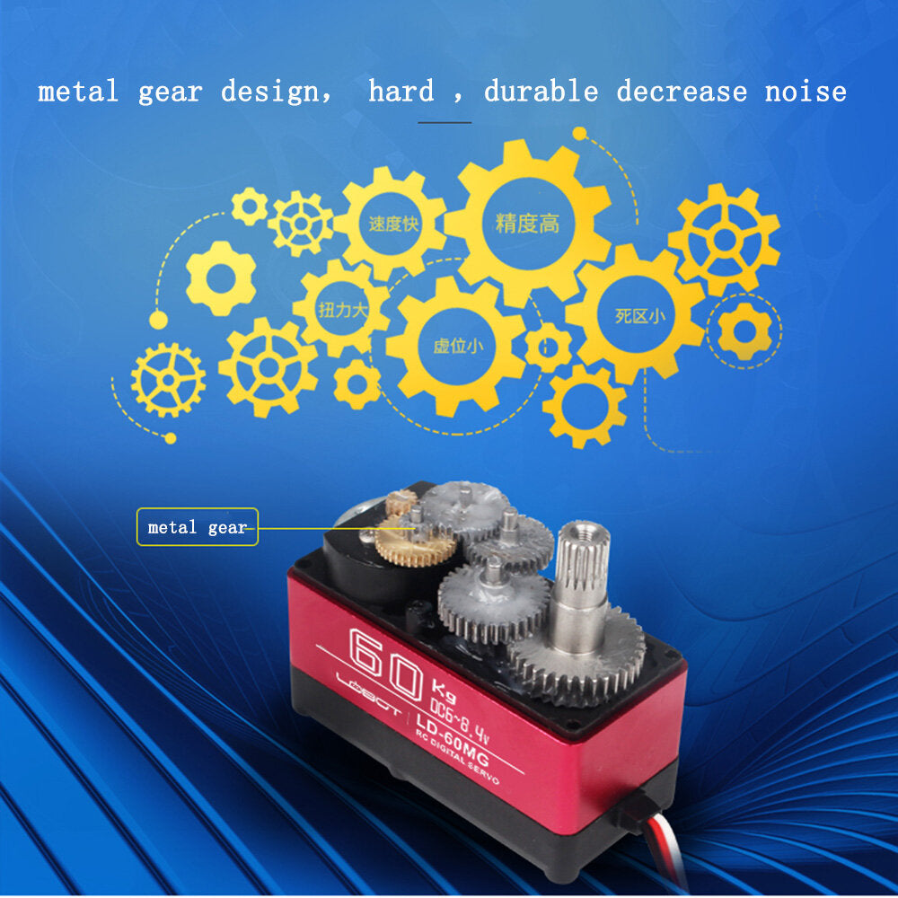 60KG Large Torque 180 Metal Gear Digital Servo For RC Robot RC Car