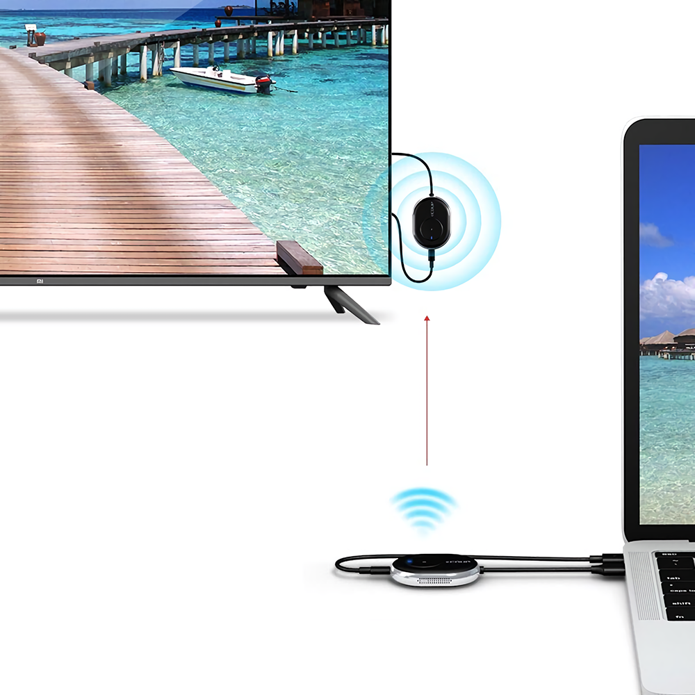 Wireless Display Dongle Adapter TV Stick Dual Band 4K 1080P HD Screen Mirroring Transmitter& Receiver