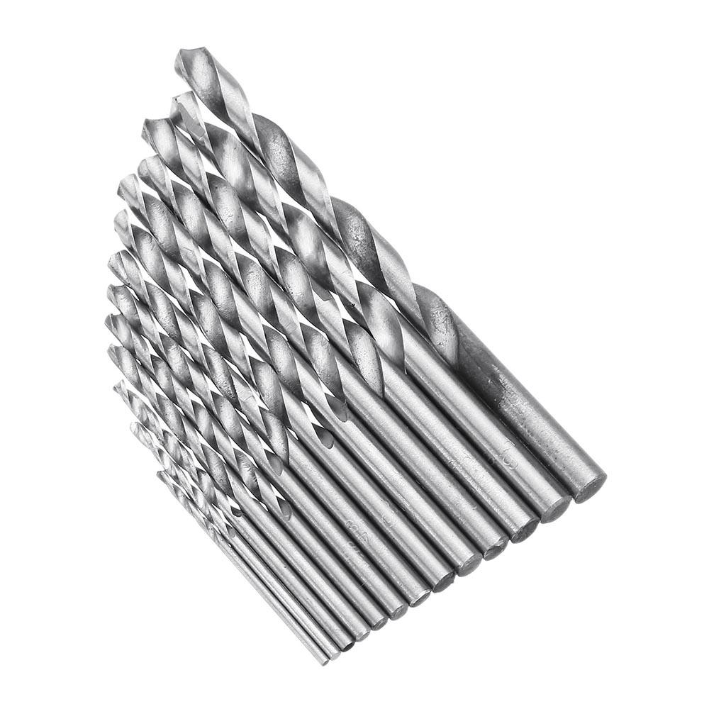 13pcs 1.5-6.5mm HSS Twist Drill Bit Set High Speed Steel Straight Shank
