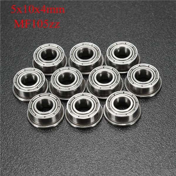 10pcs 5x10x4mm Flanged Ball Bearings Double Shielded Ball Bearing
