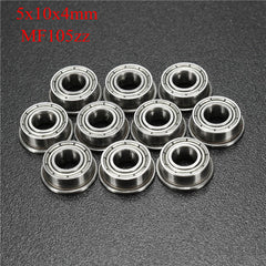 10pcs 5x10x4mm Flanged Ball Bearings Double Shielded Ball Bearing