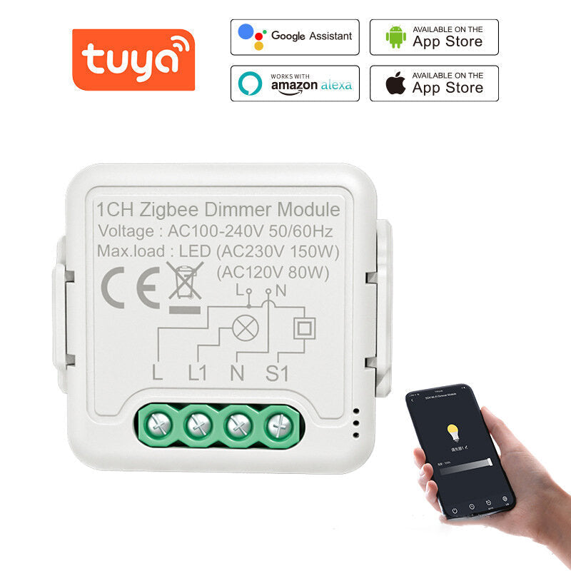 Dimmer Module Light Switch Module Light Control Mobilephone APP Remote Control Intelligent Home Voice Control 1 Gang