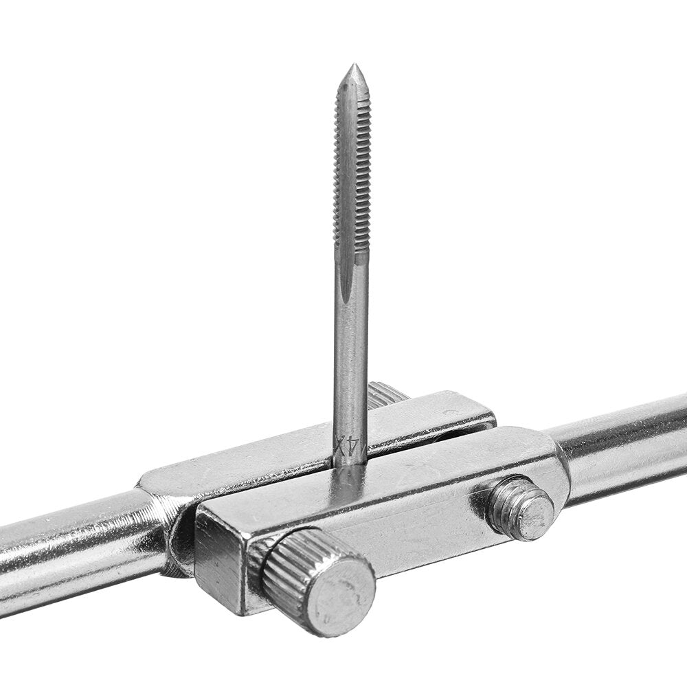 6pcs M4-M12 Thread Tap Hand Tap with Tap Wrench Combination Thread Tap Drill Bit Adjustable Tapping Tool