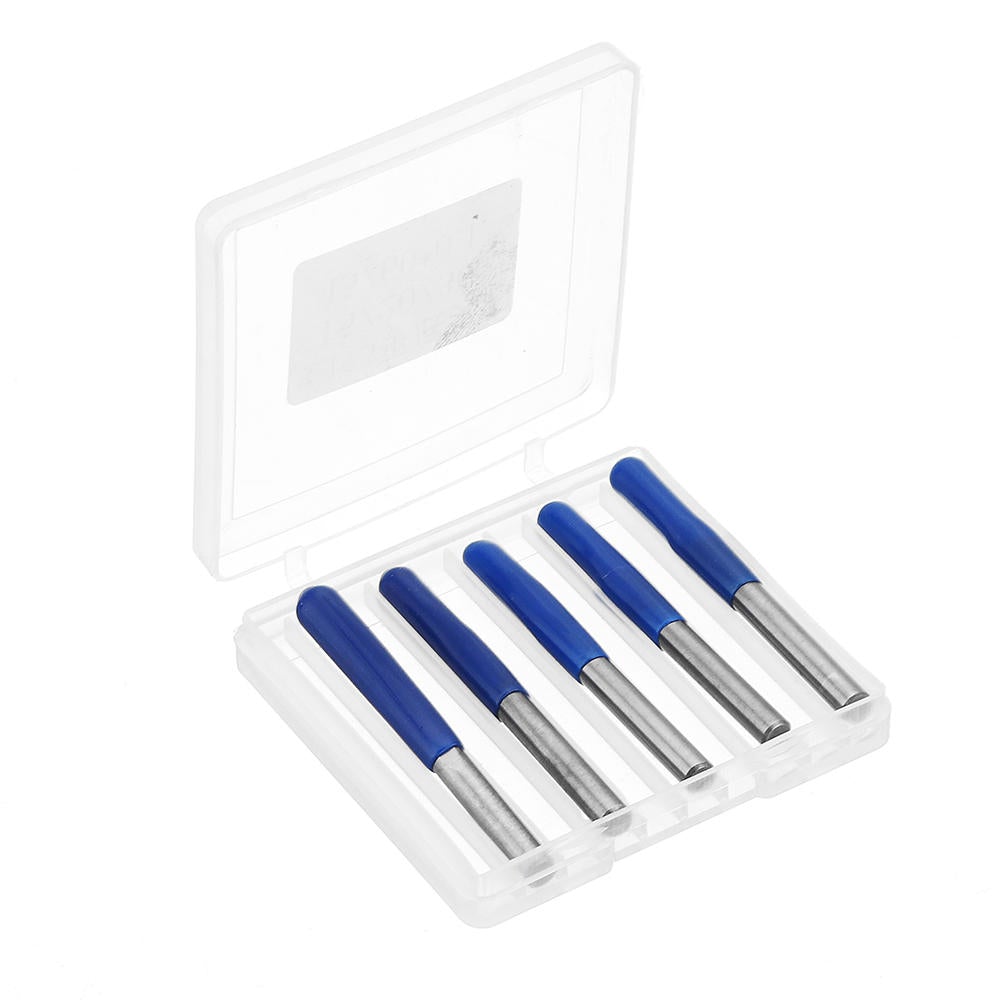 5pcs 4mm Shank 0.1mm Tip 15/20/30/45/60 Degree Tungsten Steel Engraving Bit CNC Tool