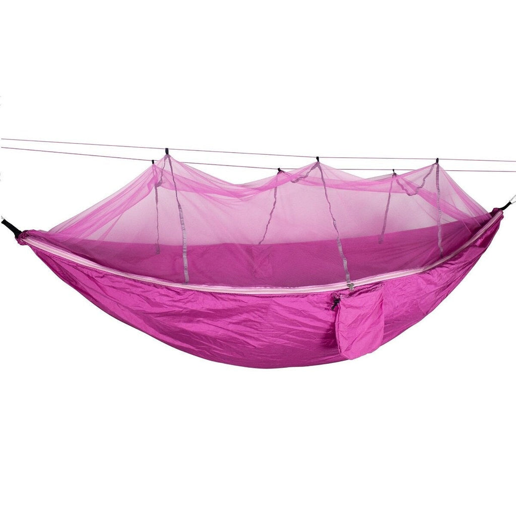 260x140cm Double Outdoor Travel Camping Hammock Bed W/ Mosquito Net Kit
