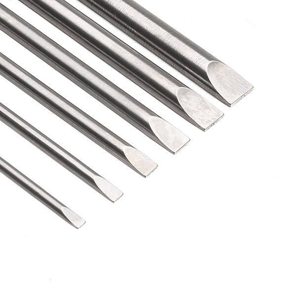 6Pcs 75mm Magnetic 2.0-6.0mm Flat Head Slotted Tip Screwdrivers Bits
