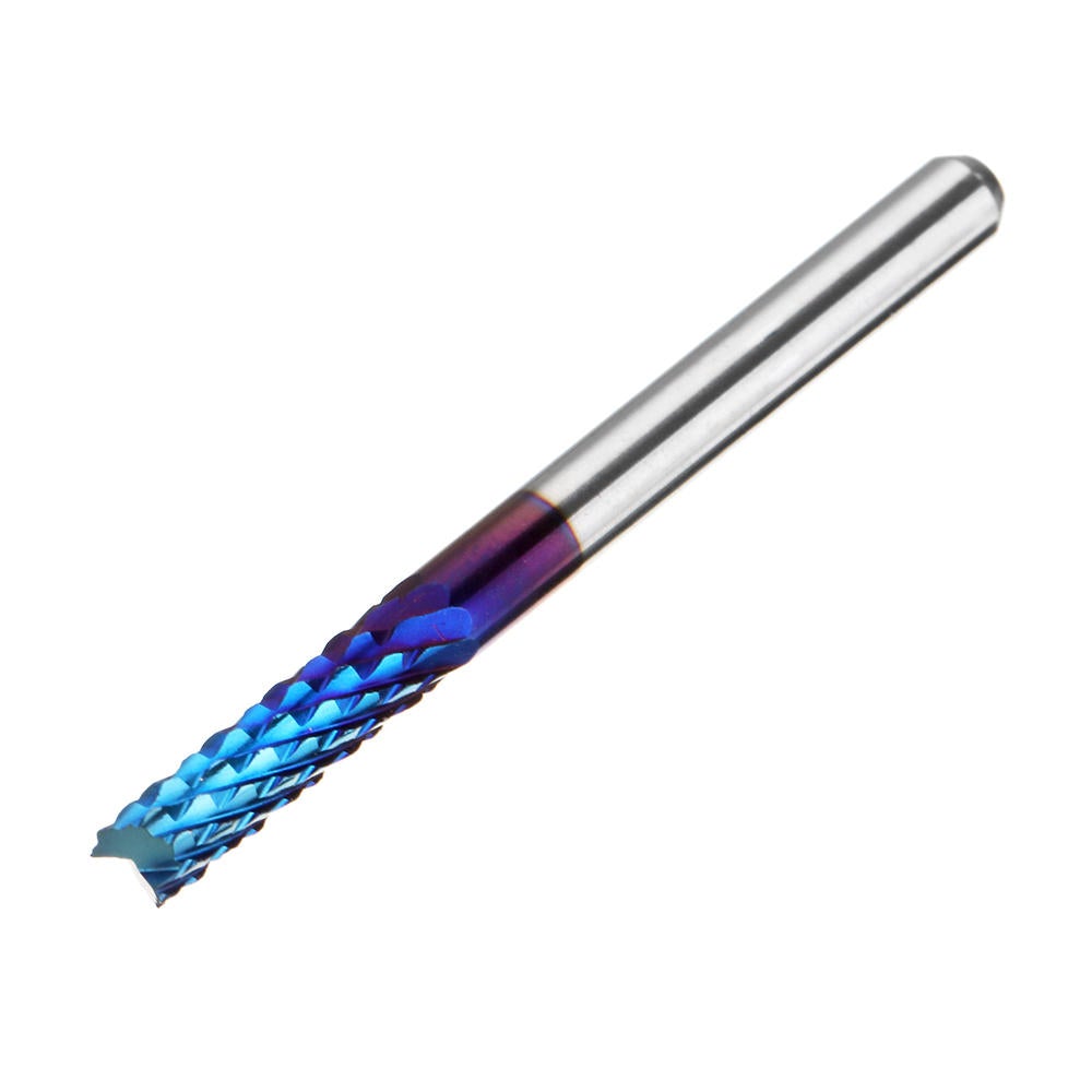 10pcs 1.3-3.175mm Blue NACO Coated PCB Bits Carbide Engraving Milling Cutter For CNC Tool Rotary Burrs