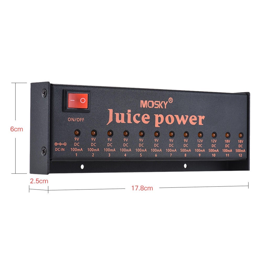 18V 12 Isolated Power Supply Connector for 9V 12V 18V Guitar Effect Pedals