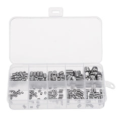 200Pcs Stainless Steel Set Grub Screw Allen Hex Socket Cup Point Assortment M3/M4/M5