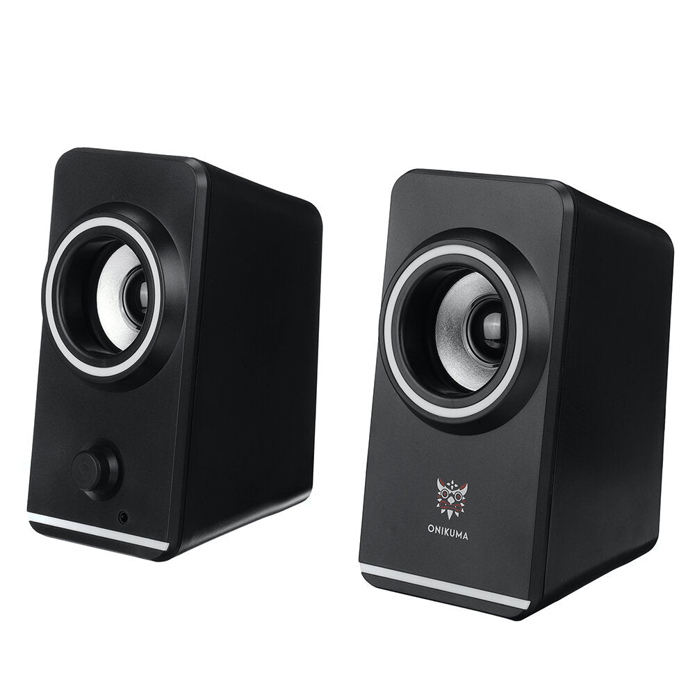 Computer Speaker 5W*2 Multimedia Speaker with Touch RGB Light Control Volume Button Control 3.5mm+USB Plug