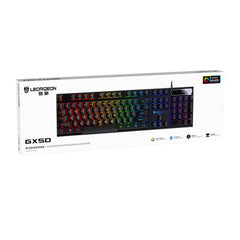 Keyboard 104 Keys Translucent ABS Keycaps Rainbow Colorful Backlit Waterproof USB Wired Gaming Keyboard for PC Computer Gamer