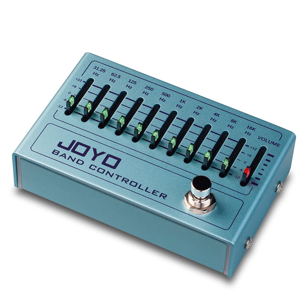 Band Controller Equalizer 10 EQ Pedal for Guitar & Bass, Effect Pedal, 31.25Hz to16kHz, True Bypass