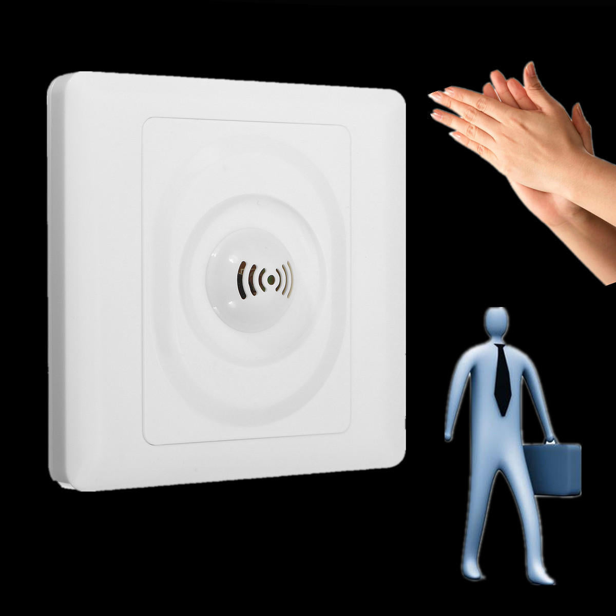 Wall Mount Voice Light Sensor Switch Sound & Light Controlled Delay Switch 250V