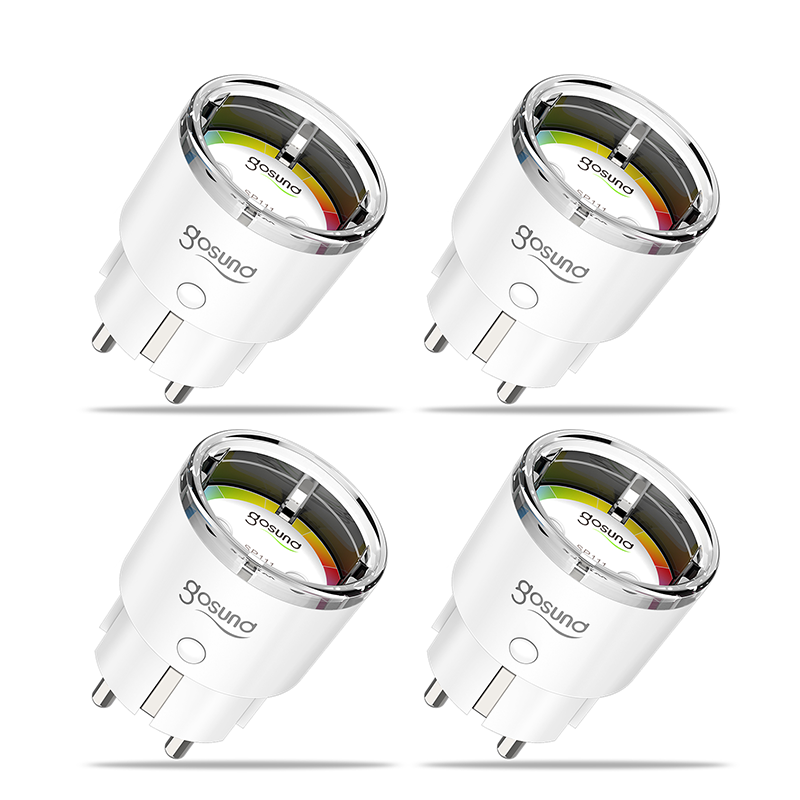 Smart WiFi Plug Mini Electrical Outlet10A Socket With Timing Function Energy Monitor Alexa Voice Control Device Remote Control Works With Google Home