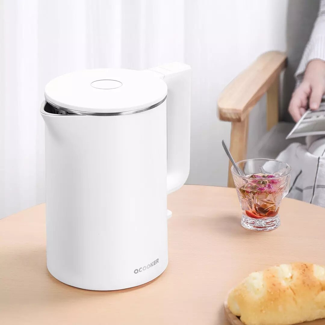 Electric Kettle One Key Keep Warm Double Anti-scalding 304 Stainless Steel 1500W