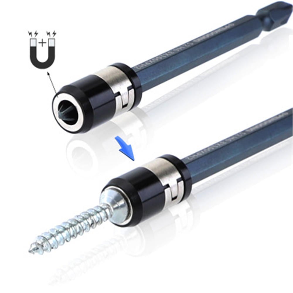 5pcs Universal 21mm Removable Magnetizer Ring Magnetic Steel For 6.35mm Screwdriver Bit