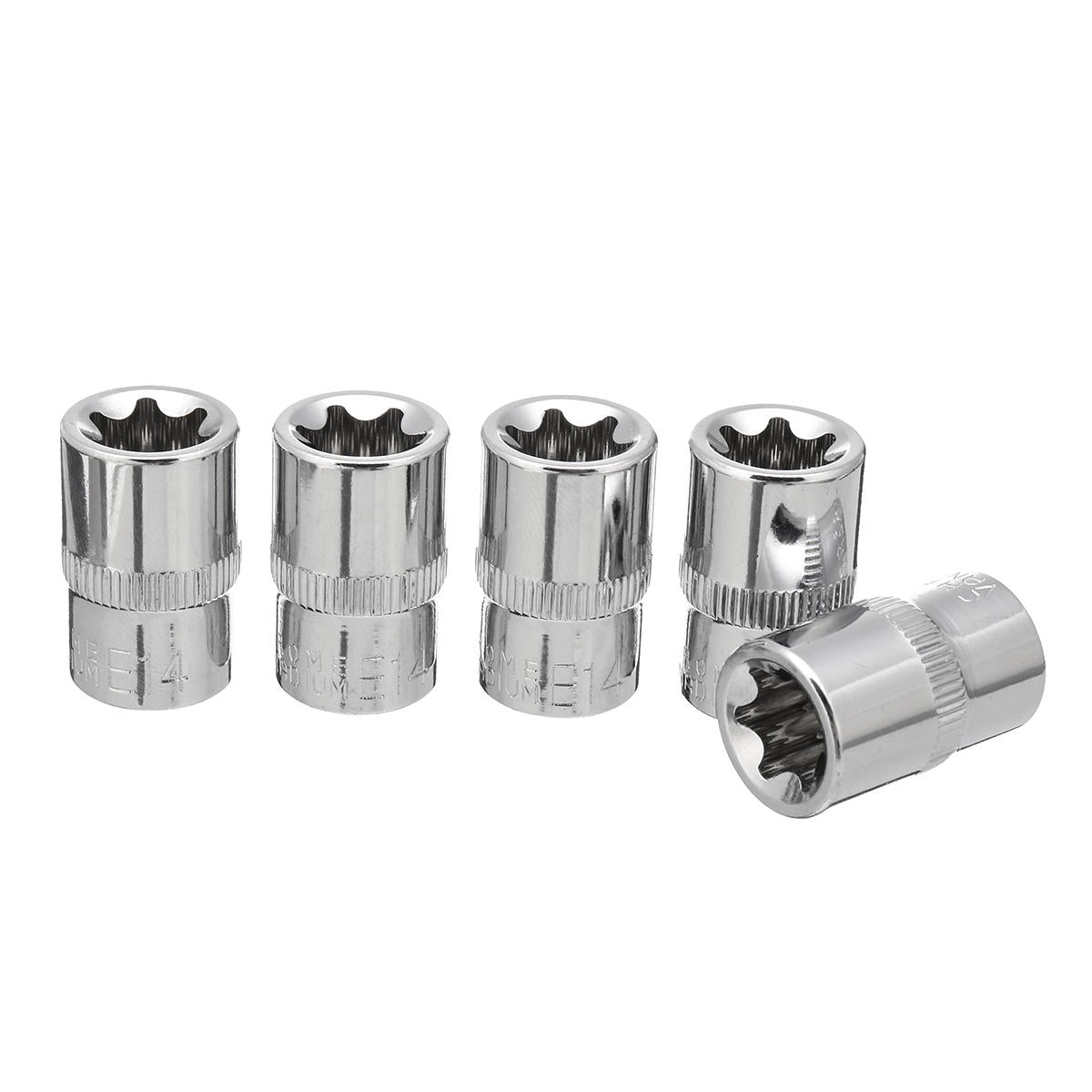 5pcs 3/8 Inch Driver Socket Set E Star Socket Metalworking Household Wrench Sockets