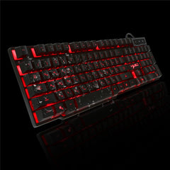 Wired Russian Gaming Keyboard 104 Keys 3 Colors LED Backlight Keyboard for Computer Laptop PC Gamer