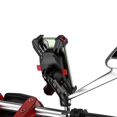 4.7-6.5inch Adjustable Bike Phone Holder Shock Absorption GPS Phone Clip Stand Handlebar Stretch Mount Bracket Cycling Bicycle Motorcycle