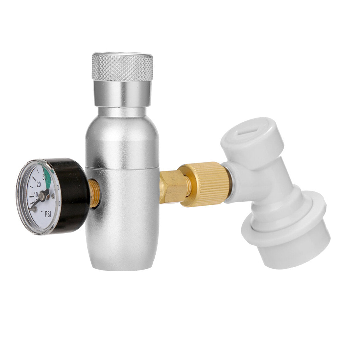 Mini CO2 Charger 60/150 PSI Homebrew Kegging Pressure Reducing Valve Ball Lock