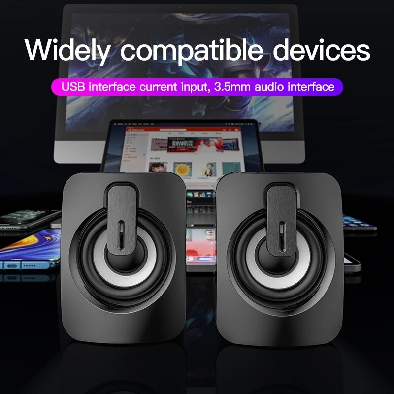 Mini Computer Speaker USB Wired Speakers 3D Stereo Surround Loudspeaker For PC Laptop Notebook Loudspeakers
