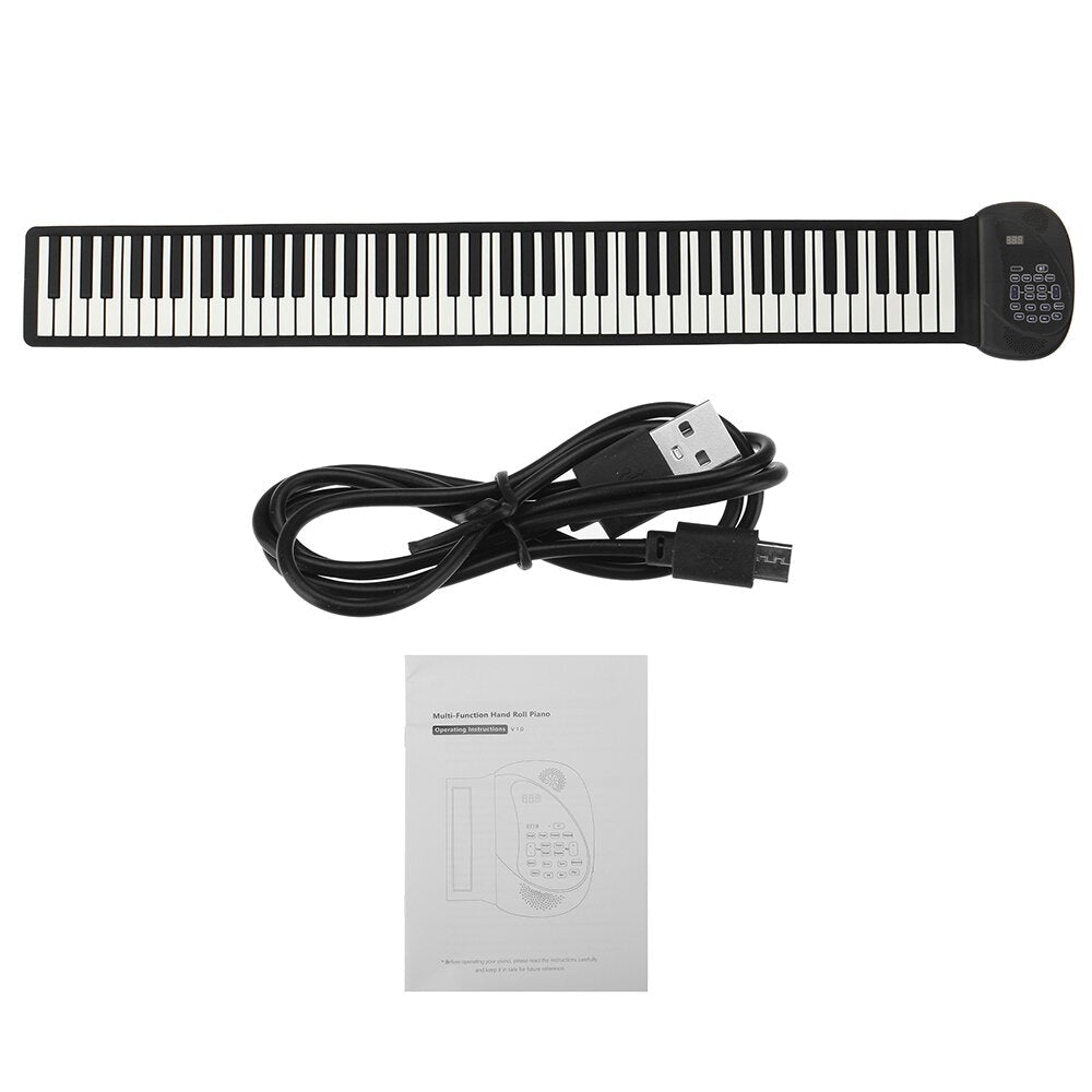 88 Standard Keys Foldable Portable Electronic Keyboard Roll Up Piano