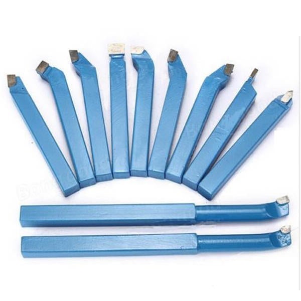 11pcs 8/10/12mm Carbide External Milling Cutting Turning Boring Tool Lathe Tool
