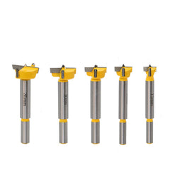 5pc Carbide Tip Forstner Hinge Boring Drill Bit Set for Carpentry Wood Window Hole Cutter Auger Wooden Drilling Dia 15 20 25 30 35mm