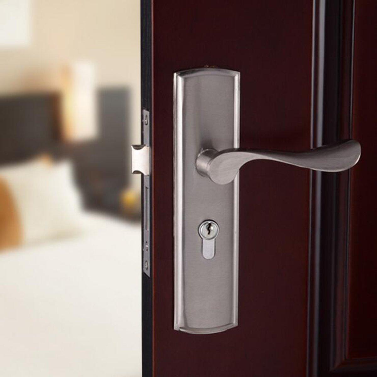 Mechanical Door Lock Aluminum Alloy Security Handle Deadbolt Latch Home