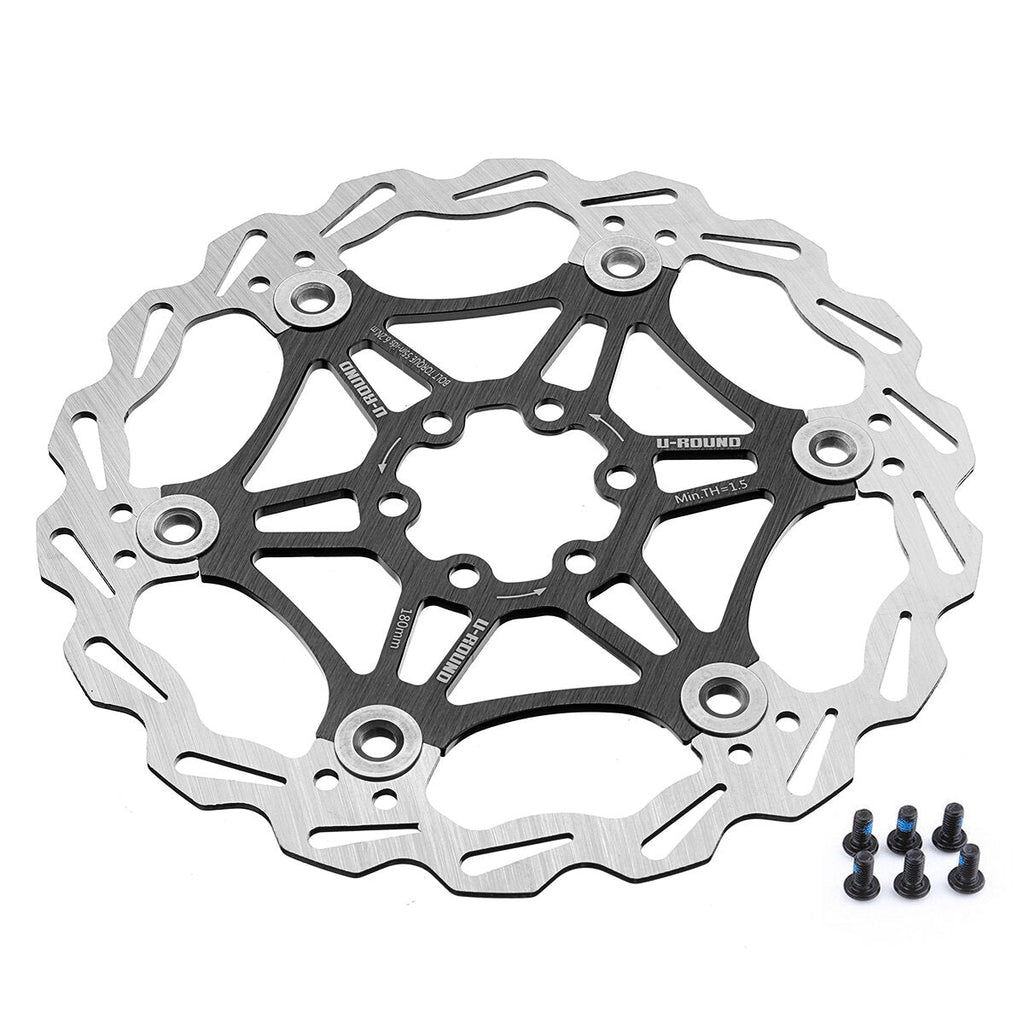 180 / 160MM Stainless Ultra Light 6pcs T25 Screws Floating Disc MTB Bike Brake Rator