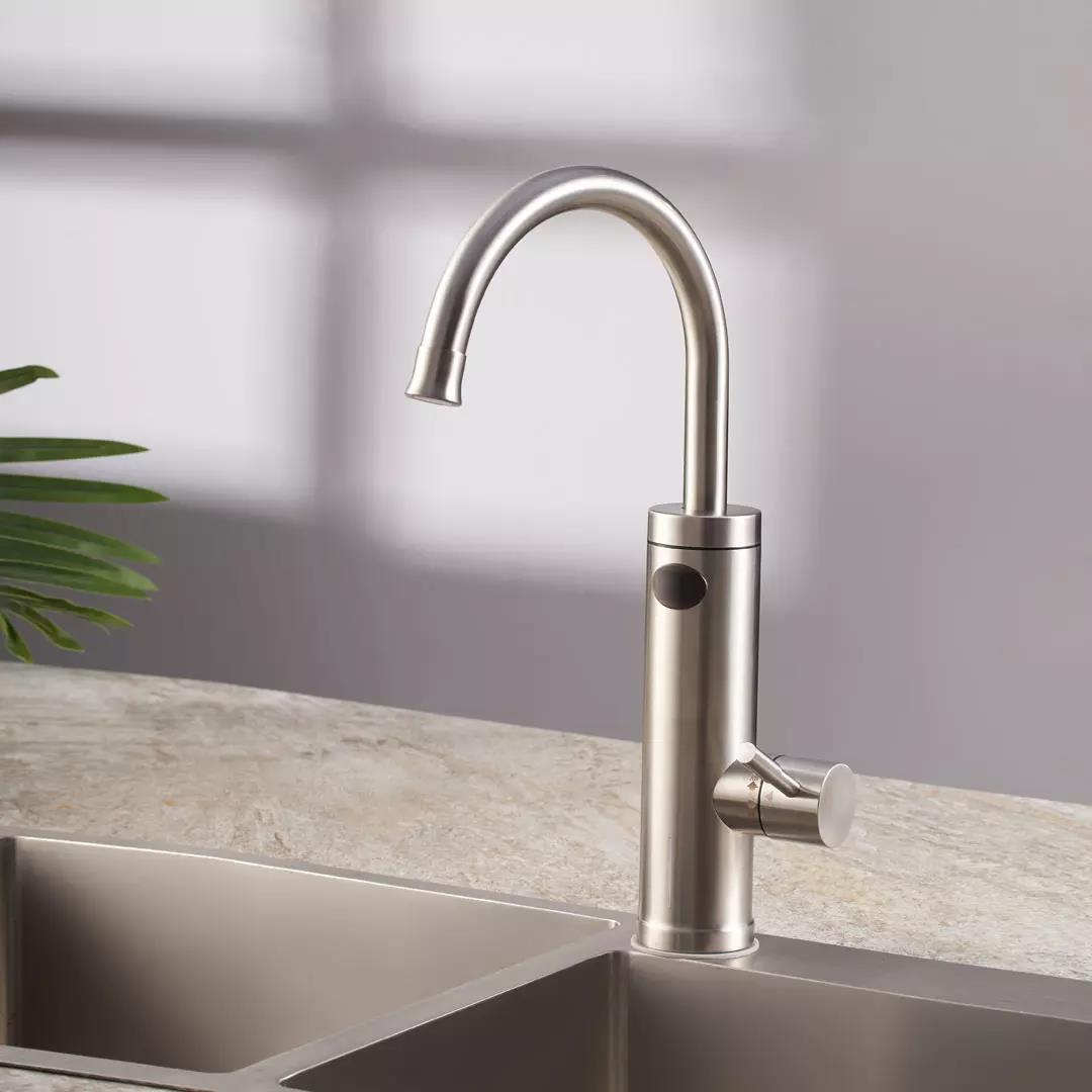 3000W/3400W Kitchen Sink Faucet Instant Water Heater 360 Rotation Hot Cold Mixer Tap Single Handle