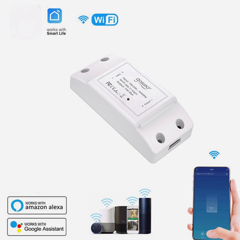 Smart WiFi Switch Module 10A DIY Remote APP Control Timing Voice Control Device Sharing Work with Alexa Google Assistant Smart Life