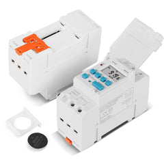 DIN Rail 4 Pins Voltage Output Digital Switch Timer Electronic Time Clock Relay with Replaceable Battery