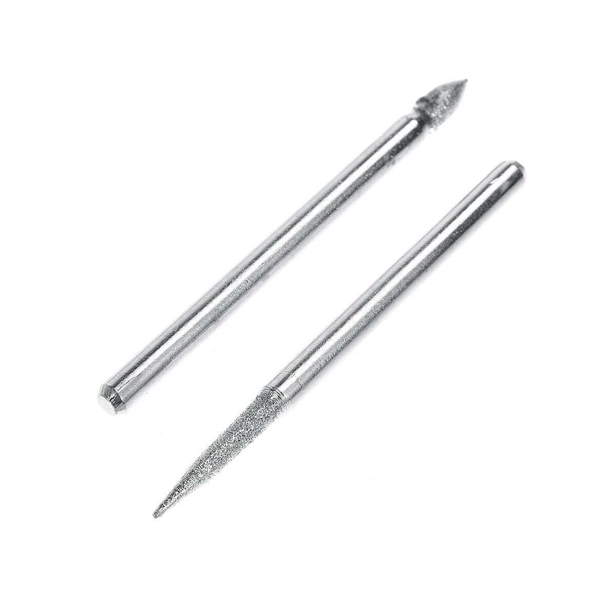 30pcs 3mm Shank Diamond Grinding Burr Needle Point Engraving Carving Polishing Glass Jade Stone Drill Bit Rotary Tool Set